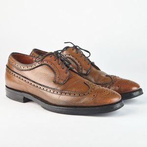 Eatonia Walnut Men's 10 M  LWB Longwing Wingtip Brogue Derby Vibram Goodyear